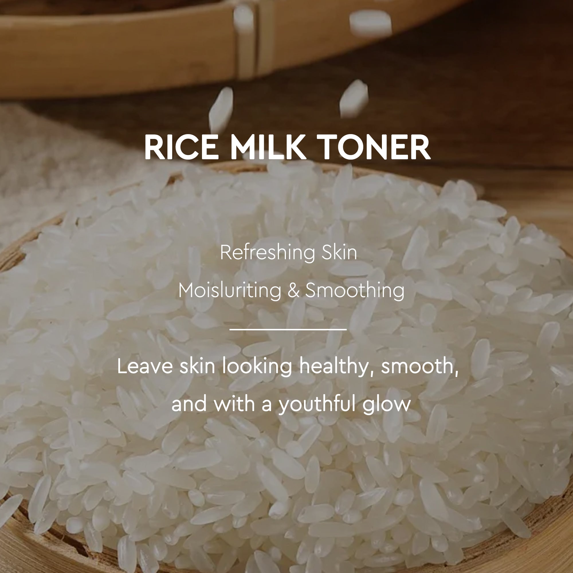 Rice milk toner