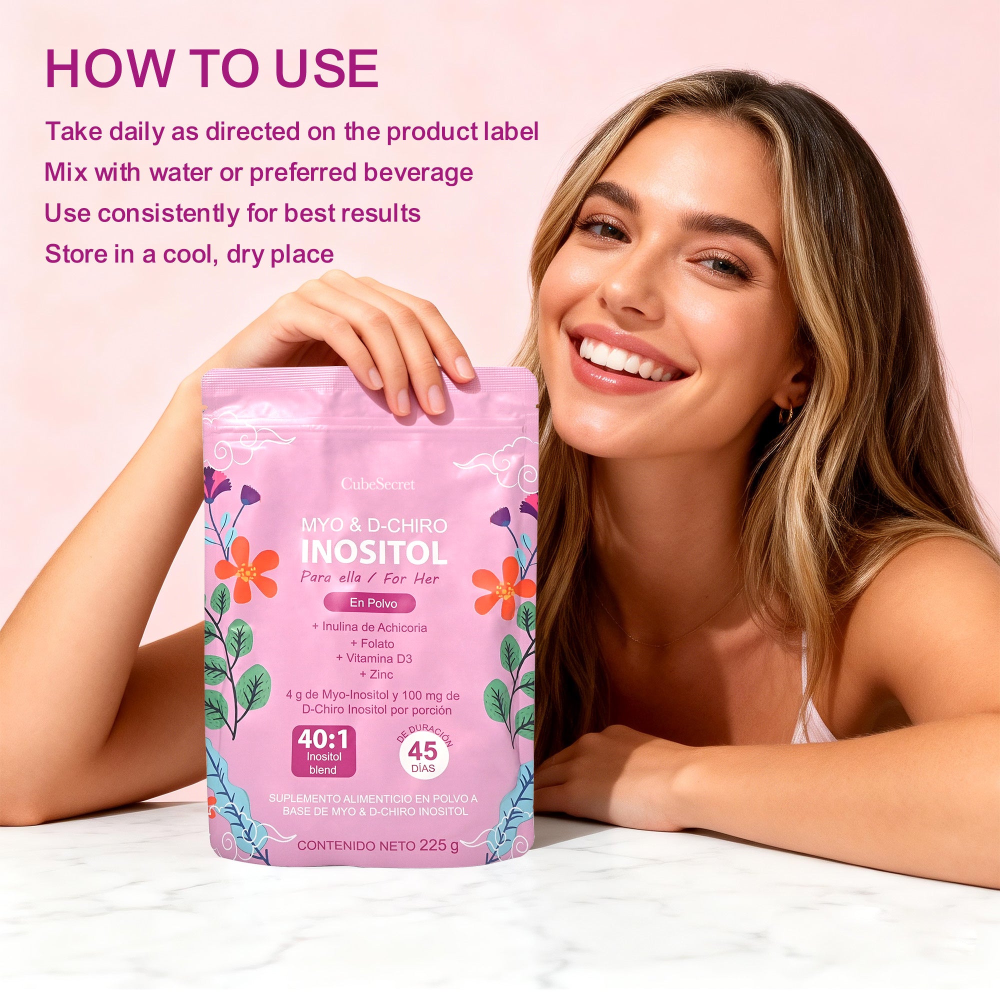 Myo & D-Chiro Inositol Powder - Hormonal & Metabolic Balance for Women (225g)