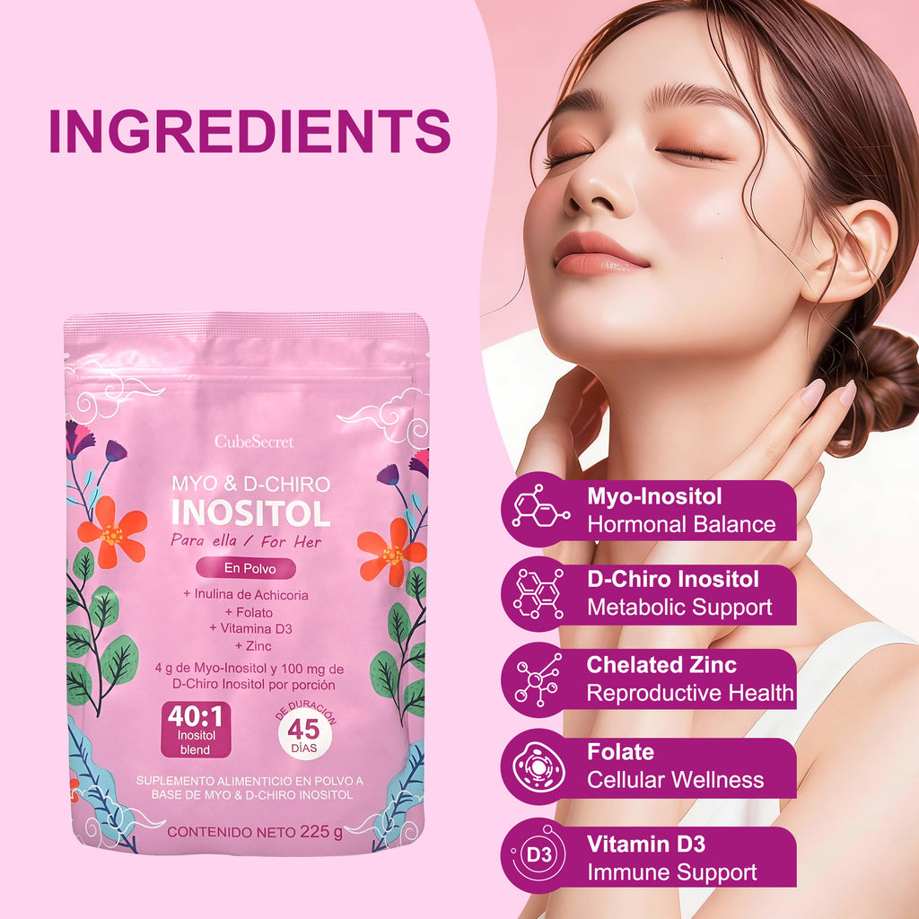 Myo & D-Chiro Inositol Powder - Hormonal & Metabolic Balance for Women (225g)