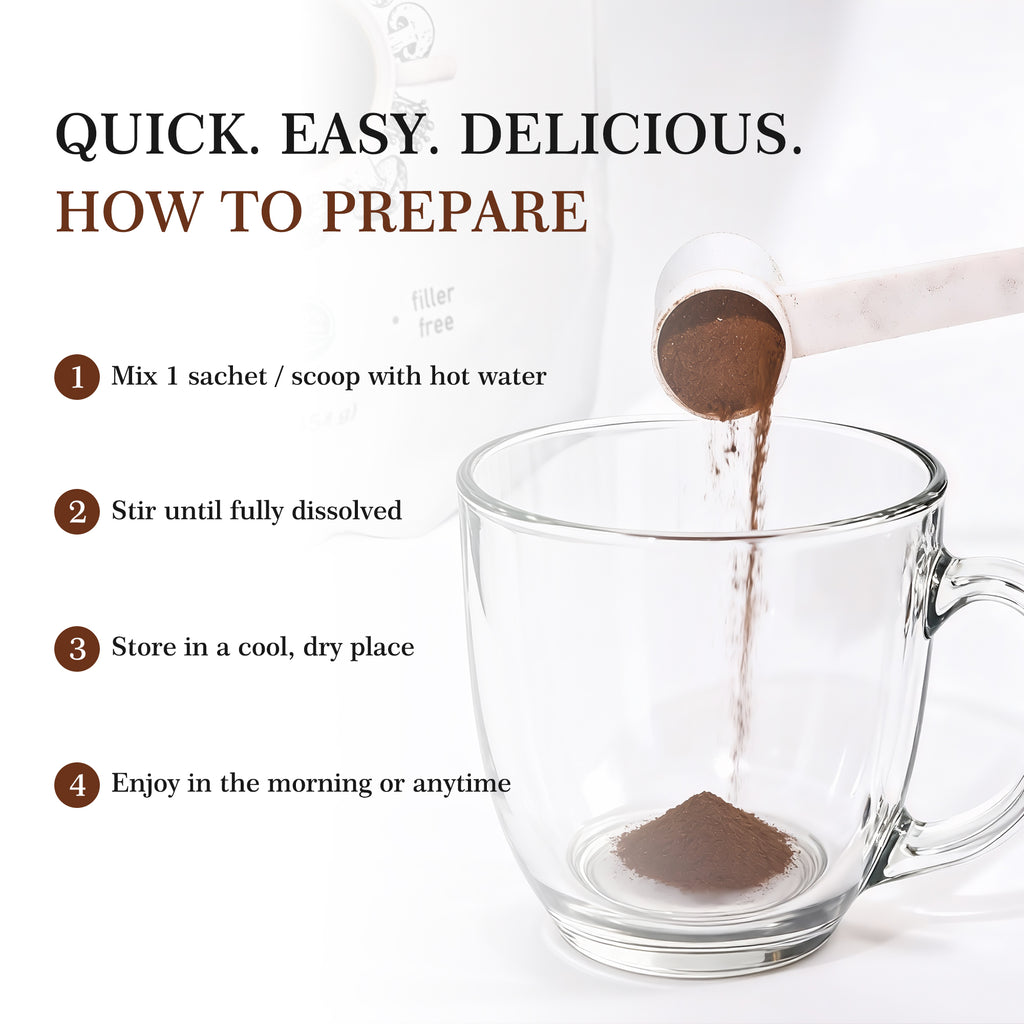 Functional Mushroom Coffee Powder - Focus & Energy Support (1 lb)