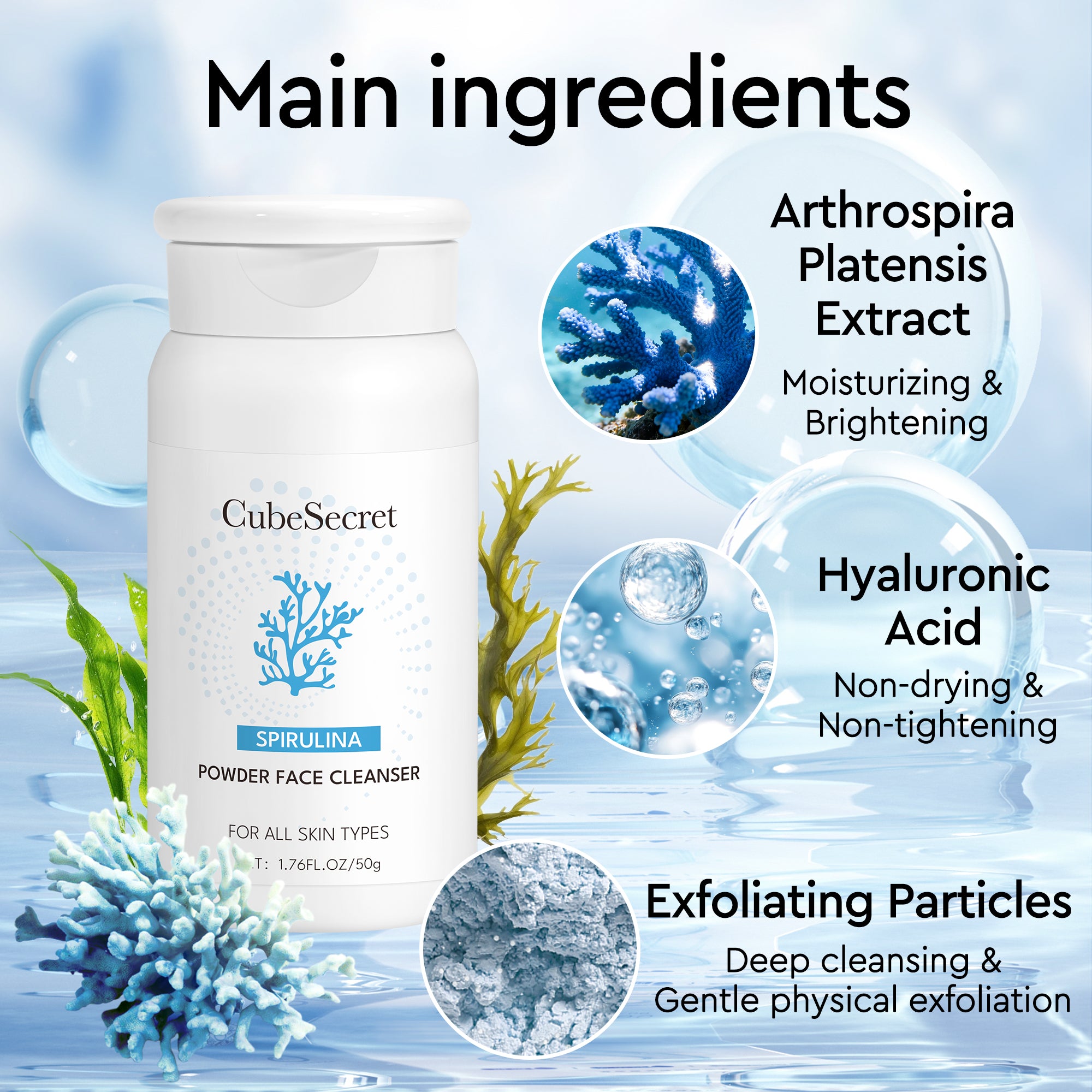 SPIRULINA POWDER FACE CLEANSER